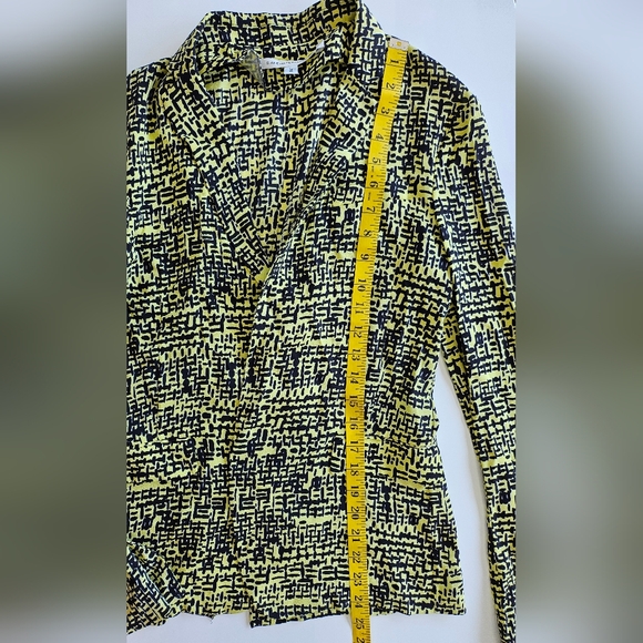 Diane Von Furstenberg Women’s Light Blazer Jacket 2 Yellow Silk Victor - Picture 11 of 13
